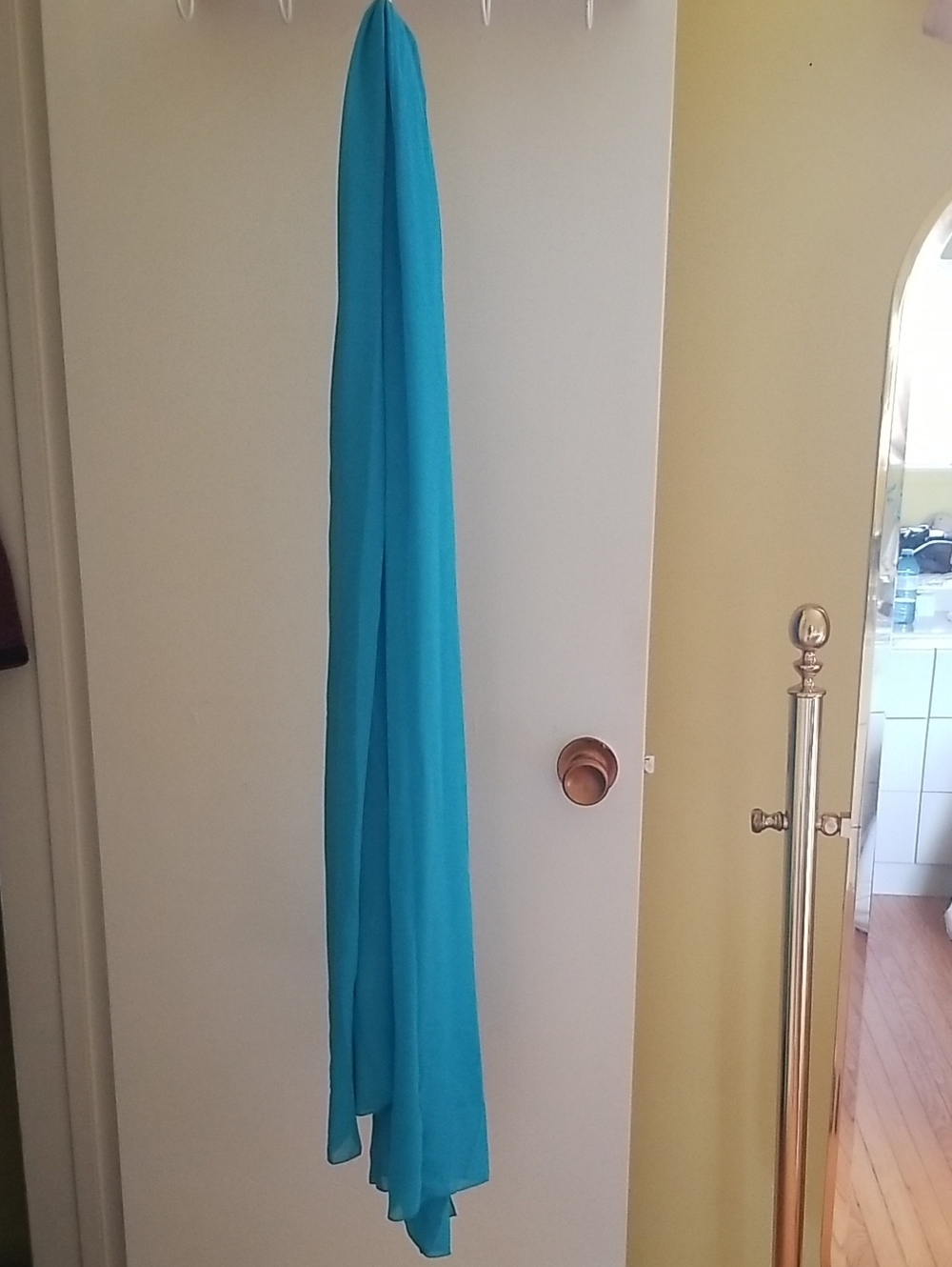 le chateau Turquoise Blue Sheer Scarf